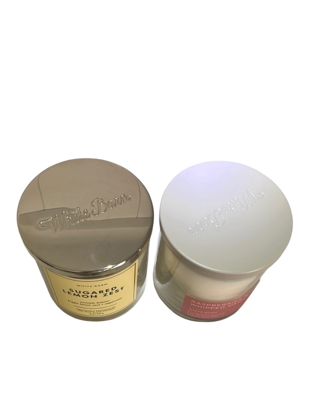 White Barn Sugared Lemon Zest Candle & Raspberries Whipped Vanilla - Picture 4 of 5